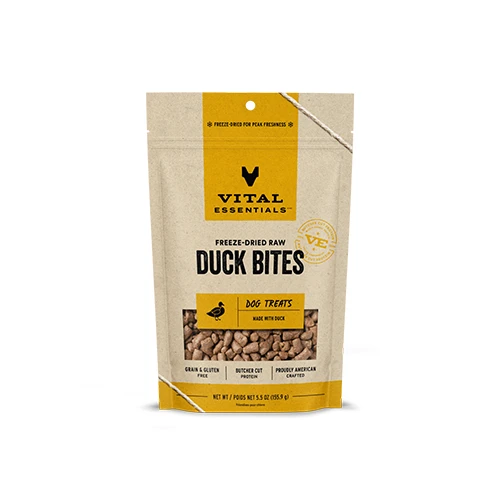 Vital Essentials® Freeze-Dried Duck Bites Dog Treats by Vital Essential