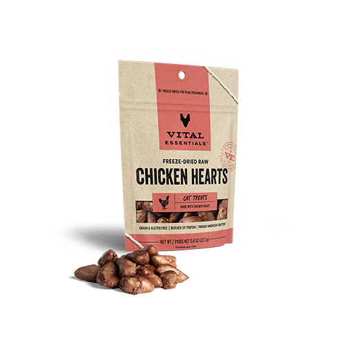 Vital Essentials® Freeze-Dried Chicken Hearts Cat Treats