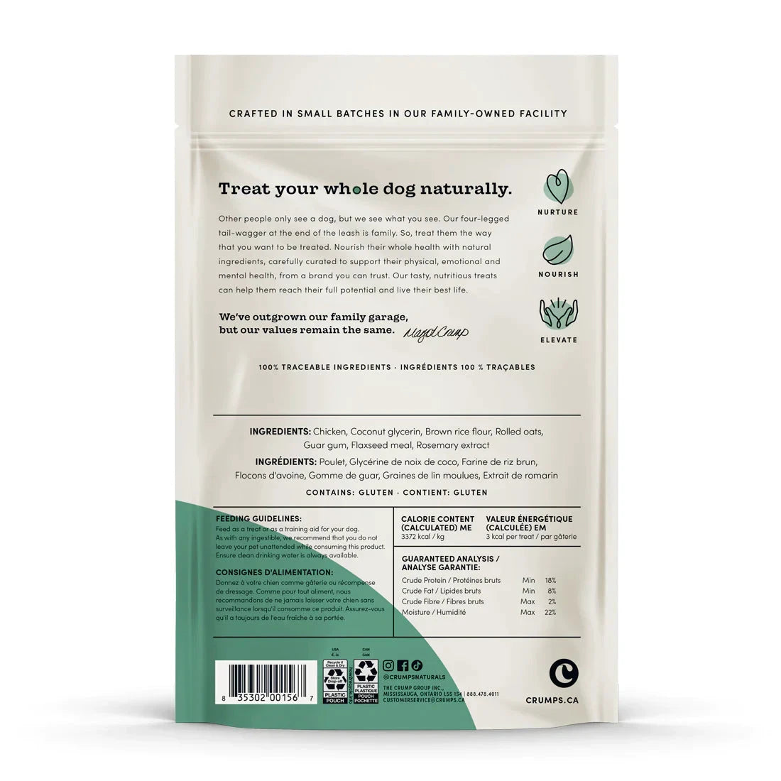 Crumps' Naturals - Mini Dog Trainers Semi Moist Chicken 132g by Crumps' Naturals