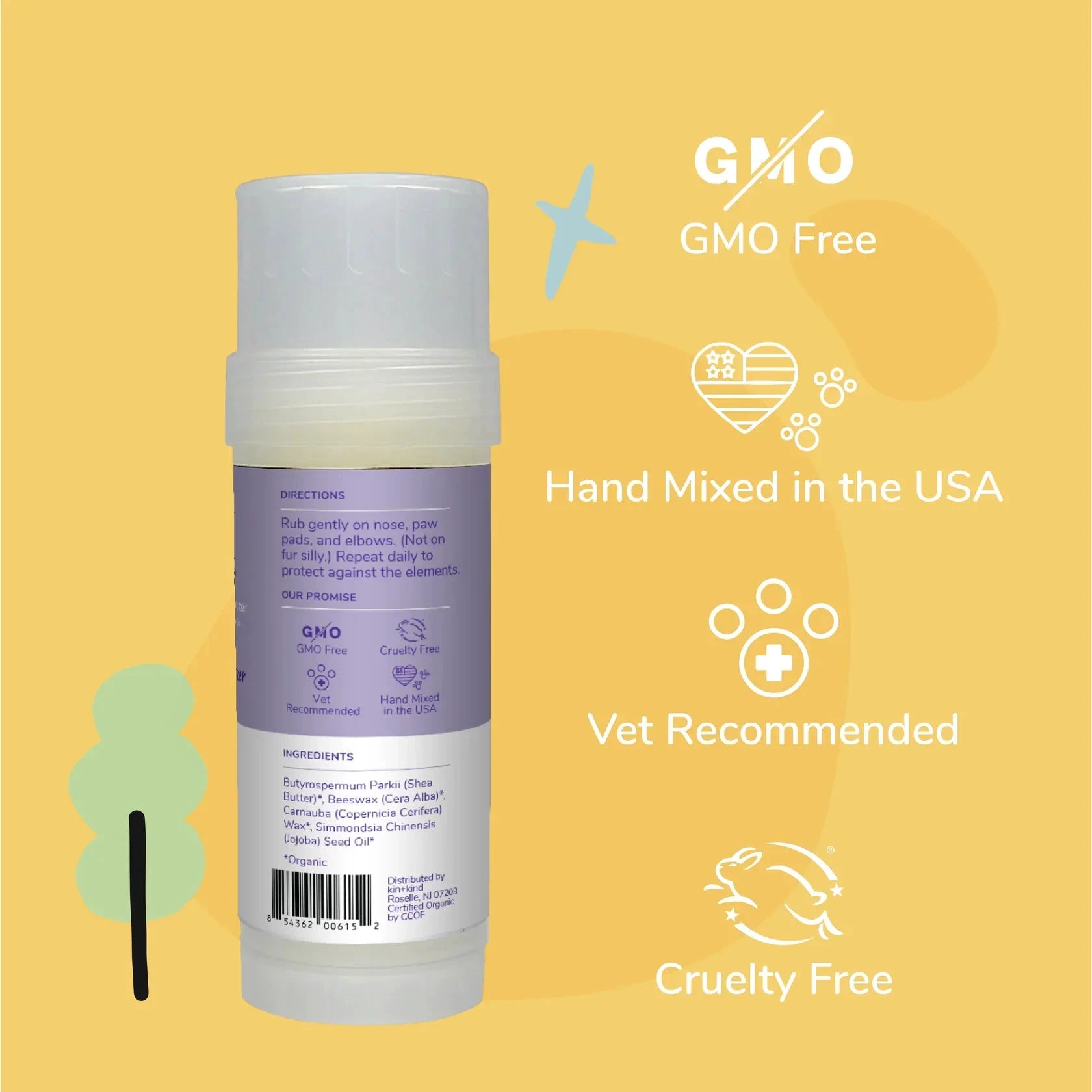 Kin + Kind Nose & Paw Moisturizer for Dogs and Cats by Kin+Kind