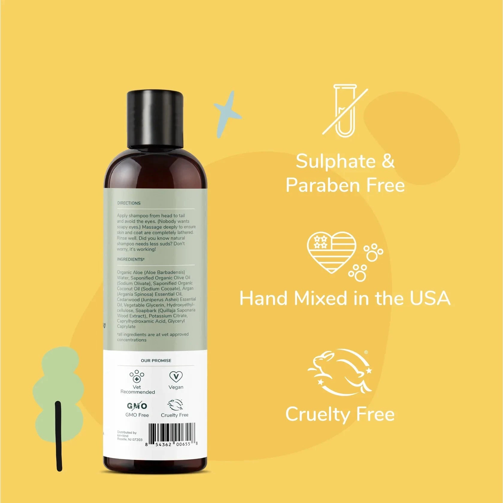Kin + Kind Dry Skin & Coat Shampoo for Dogs (Cedar) by Kin+Kind
