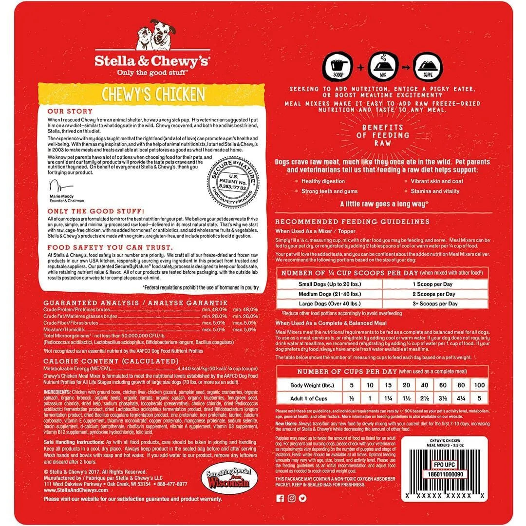 Stella & Chewy's Chewy's Chicken Freeze-Dried Raw Meal Mixers