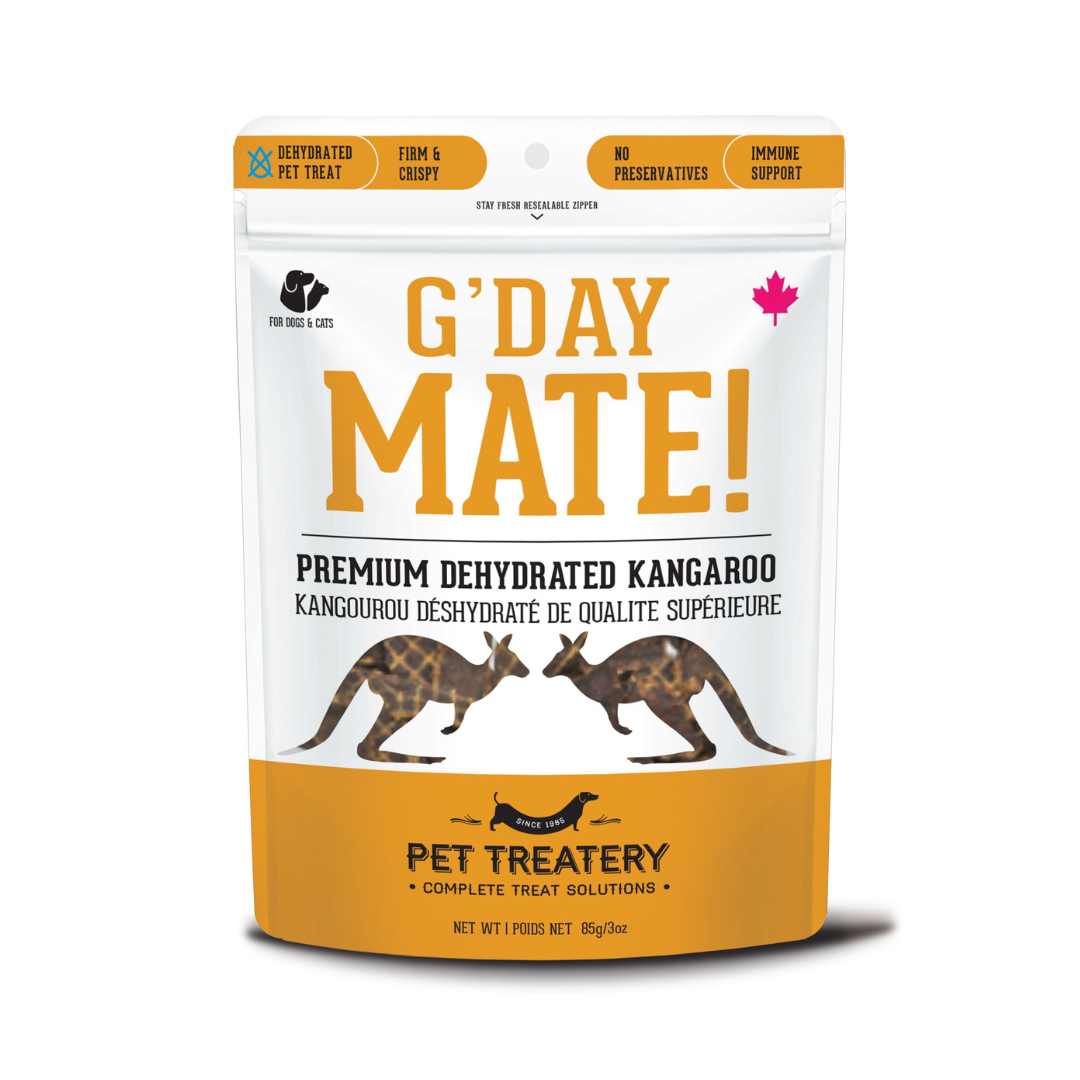 The Granville Island G'Day Mate! Premium Dehydrated Kangaroo Treats for Cats and Dog 85g