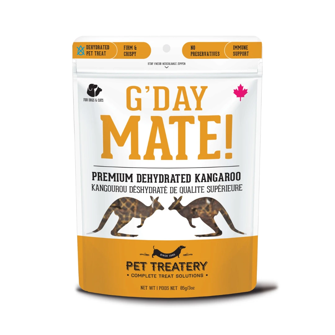 The Granville Island G'Day Mate! Premium Dehydrated Kangaroo Treats for Cats and Dog 85g by Granville