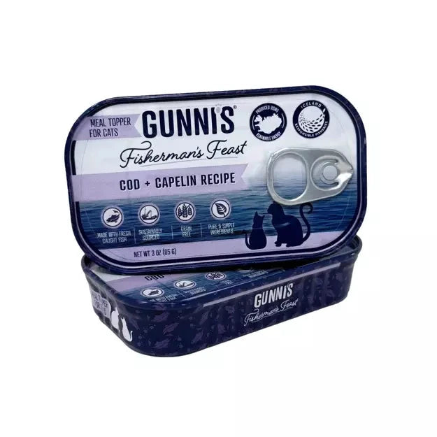 Gunni's Cod & Capelin Recipe Food Topper for Cats by GUNNIS