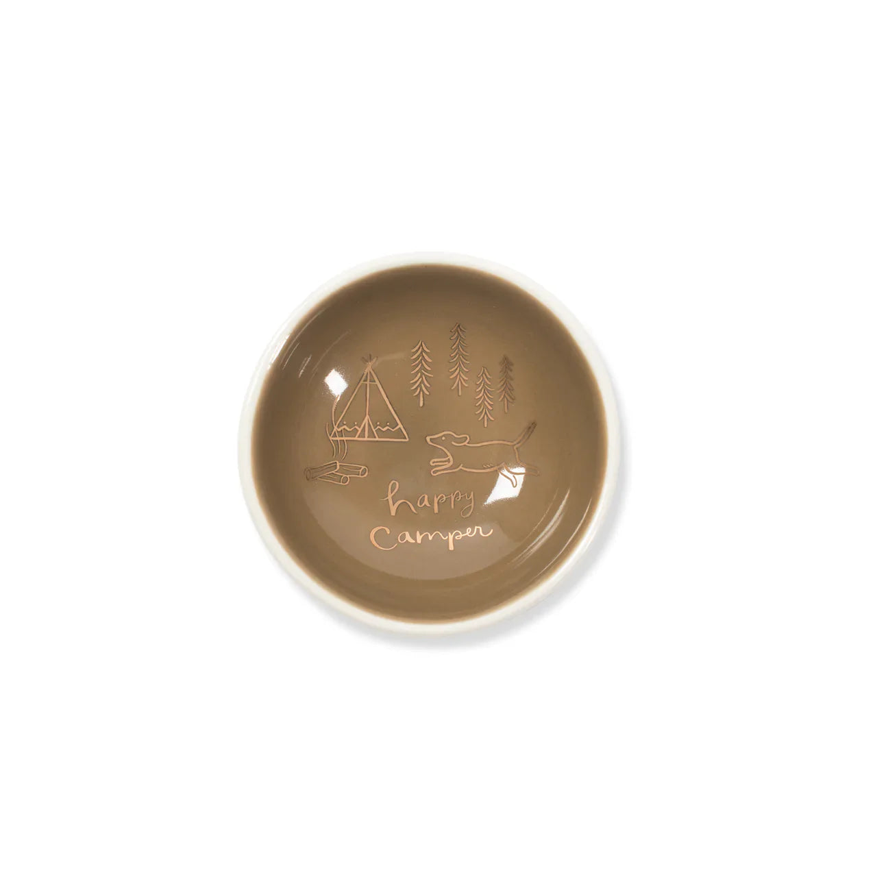 Fringe Studio Trinket Dish Dog Happy Camper