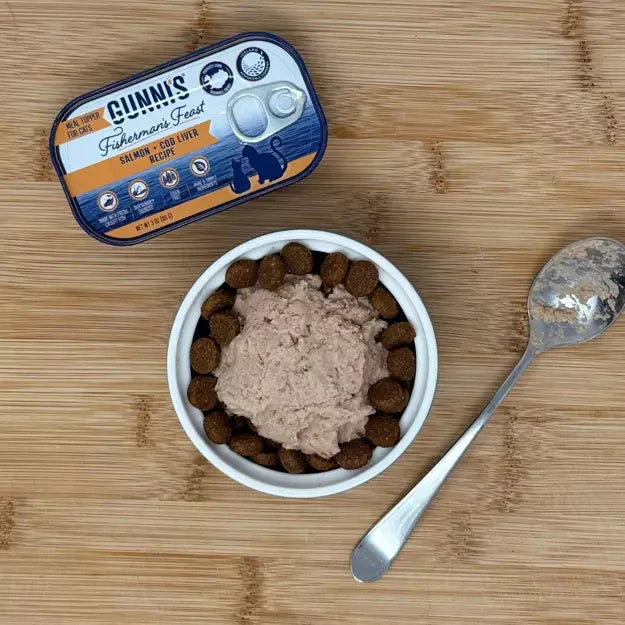 Gunni's Salmon & Cod Liver Recipe Food Topper for Cats by GUNNIS
