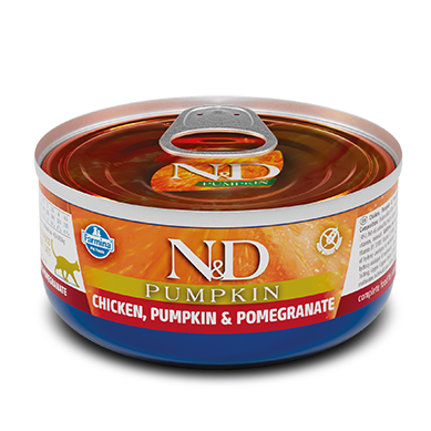 Farmina N&D Pumpkin - Nourriture humide pour chats - Poulet, grenade et citrouille 2,8 oz