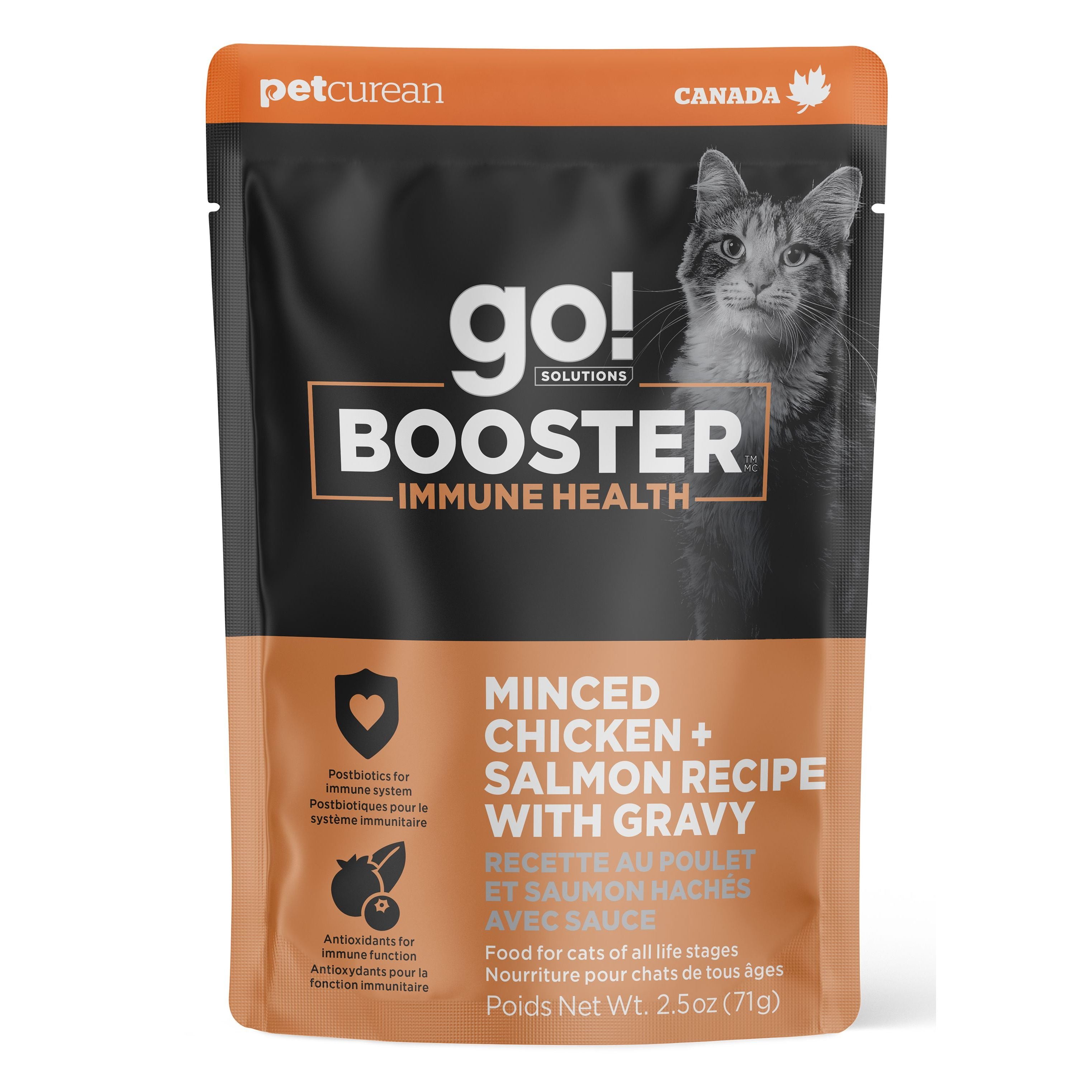 Go Booster Immune Health Minced Chicken + Salmon With Gravy Booster