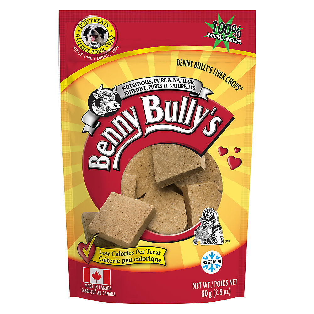 Benny Bully's Liver Chops Dog Treats 80g