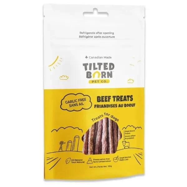 Tilted Barn Canadian Beef Dog Treats - No Garlic 100g by Tilted Barn