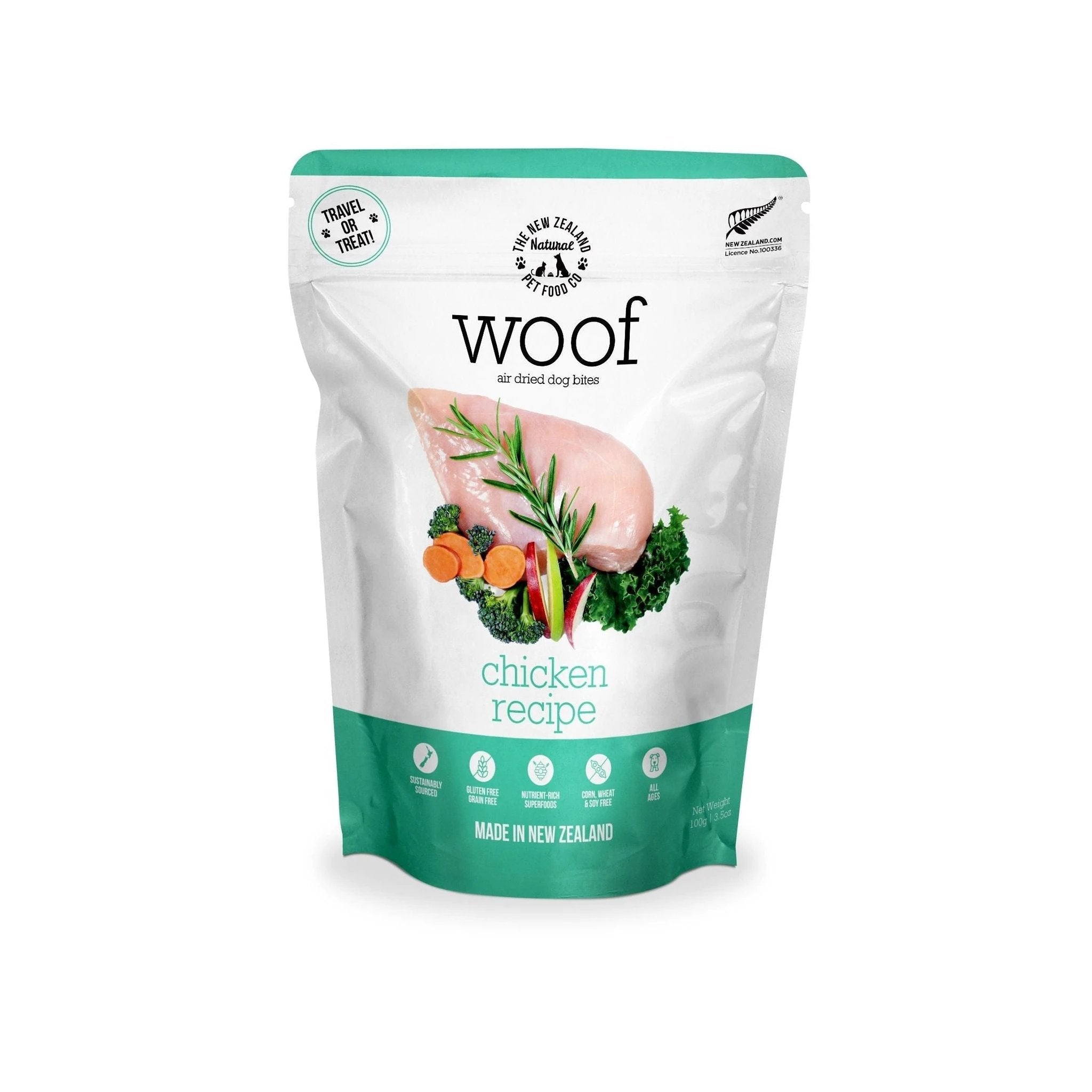 Woof Air Dried Dog Food Chicken Recipe 100g by NZPF