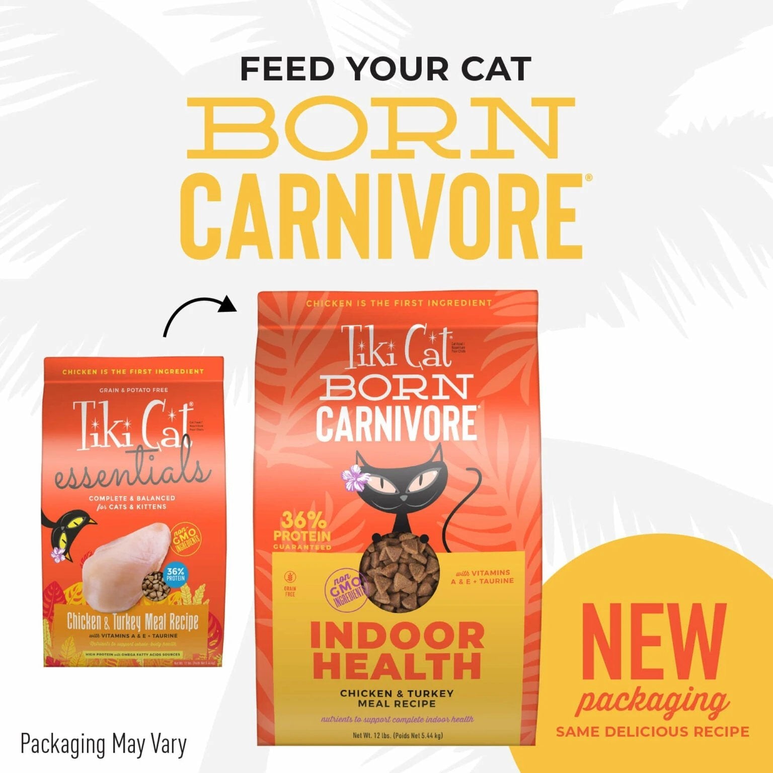Tiki Cat® Born Carnivore® Indoor Health: Chicken & Turkey Meal Recipe by Tiki Cat