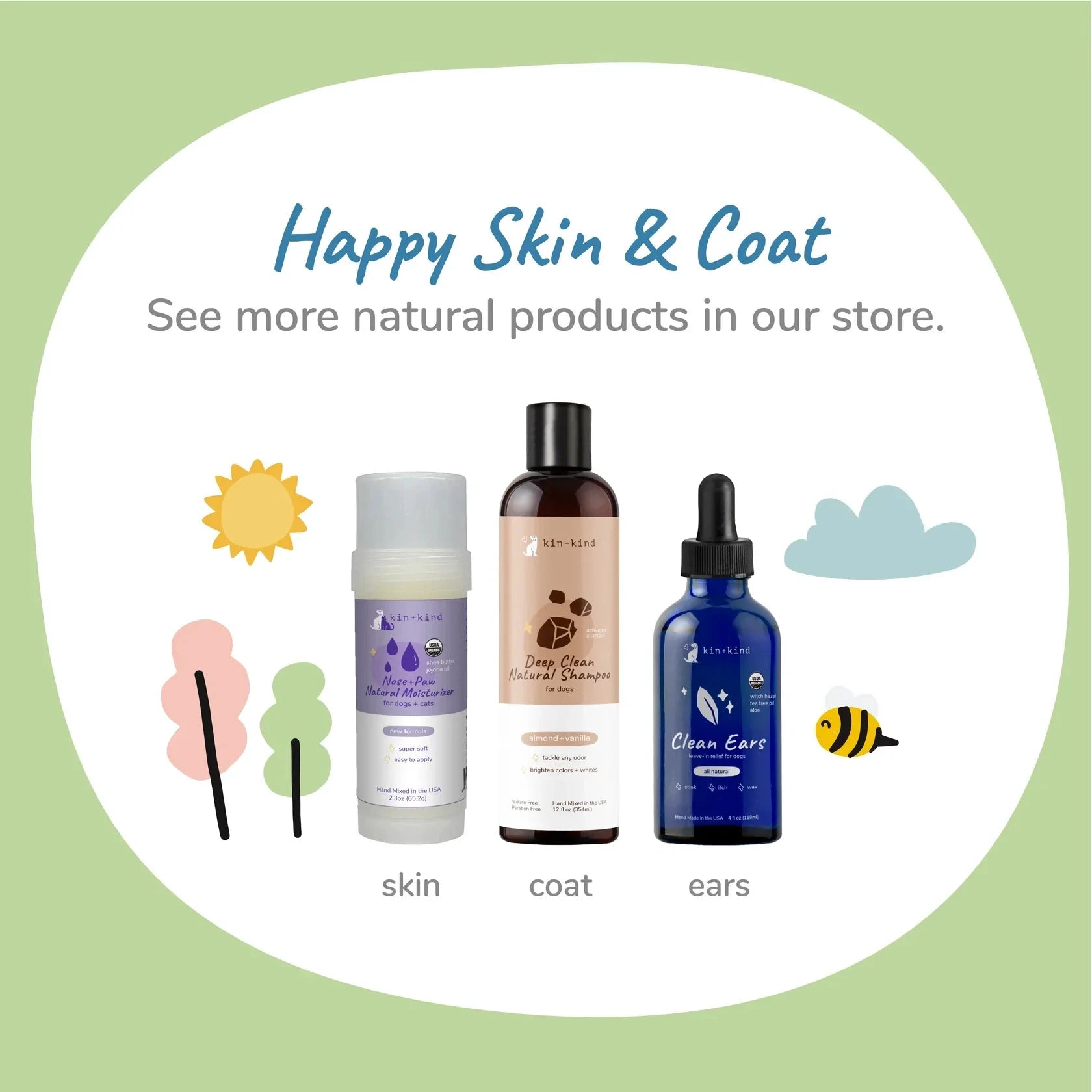 Kin + Kind Nose & Paw Moisturizer for Dogs and Cats by Kin+Kind