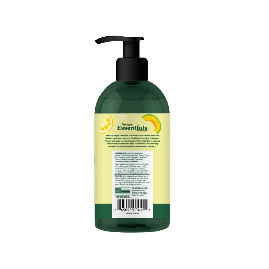 TropiClean Essentials Yuzu Fruit Shampoo for Dogs by TropiClean