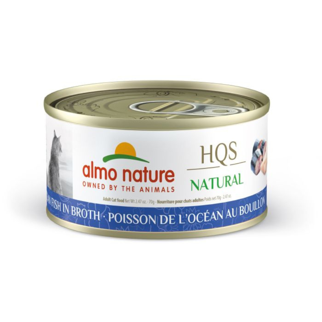 Almo Nature HQS Nourriture naturelle pour chats Poisson de mer en bouillon