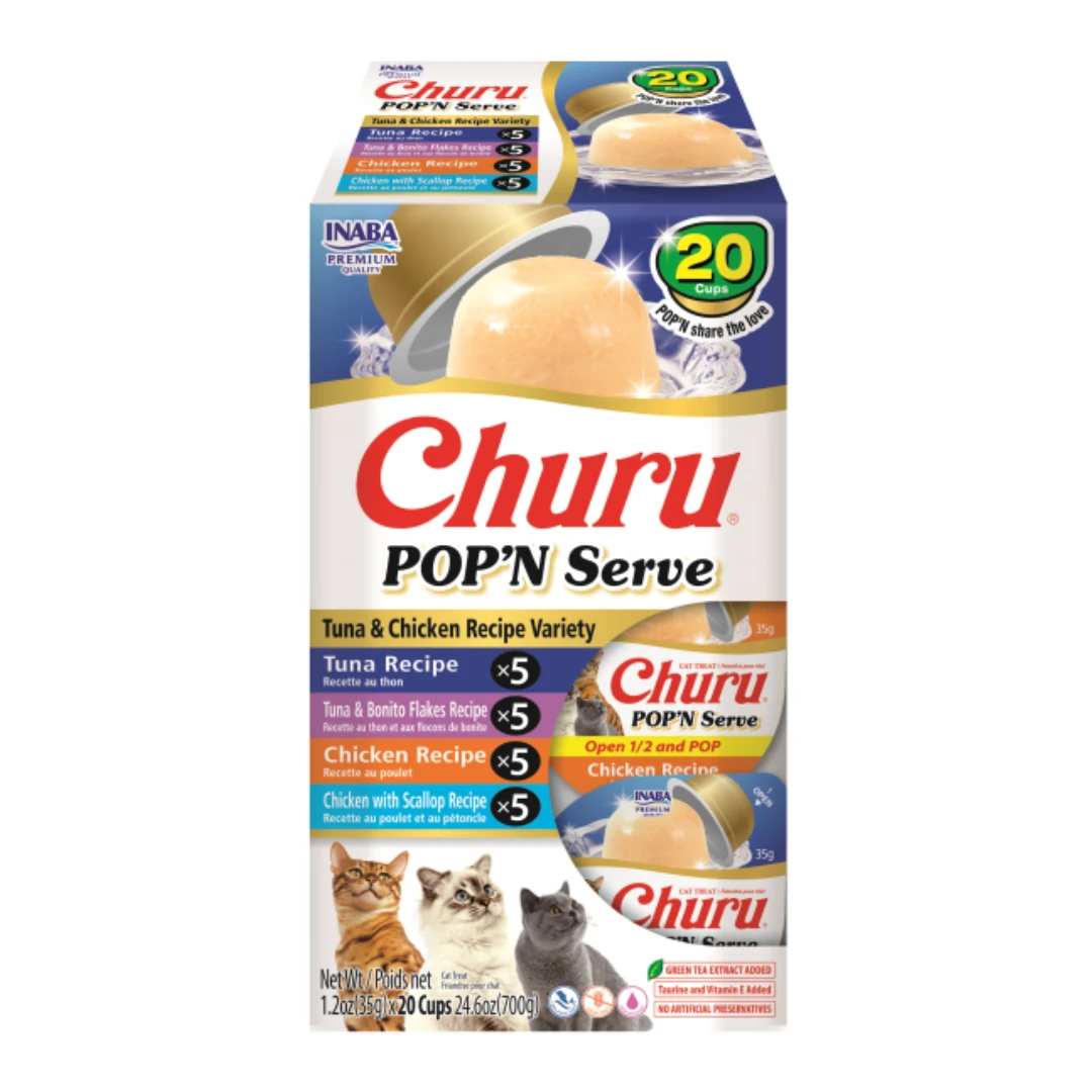 Inaba Cat Churu POP'N Serve Variety 20 Pack by Inaba