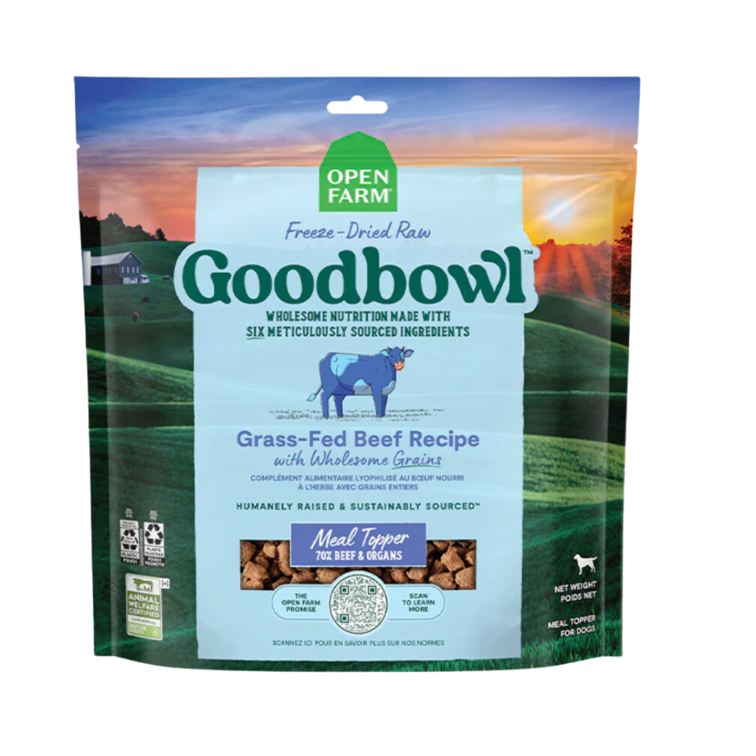 Open Farm GoodBowl Grass-Fed Beef Freeze-Dried Raw Meal Topper for Dogs