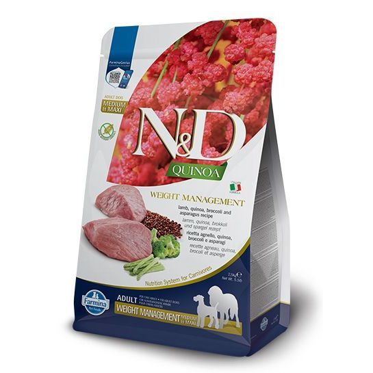 Farmina N&D Quinoa Gestion du poids Agneau Adulte Moyen/Maxi