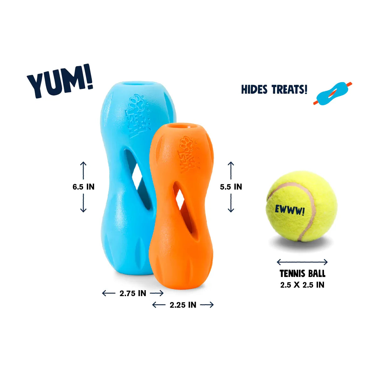West Paw Treat Toys ZoGoFlex Qwizl