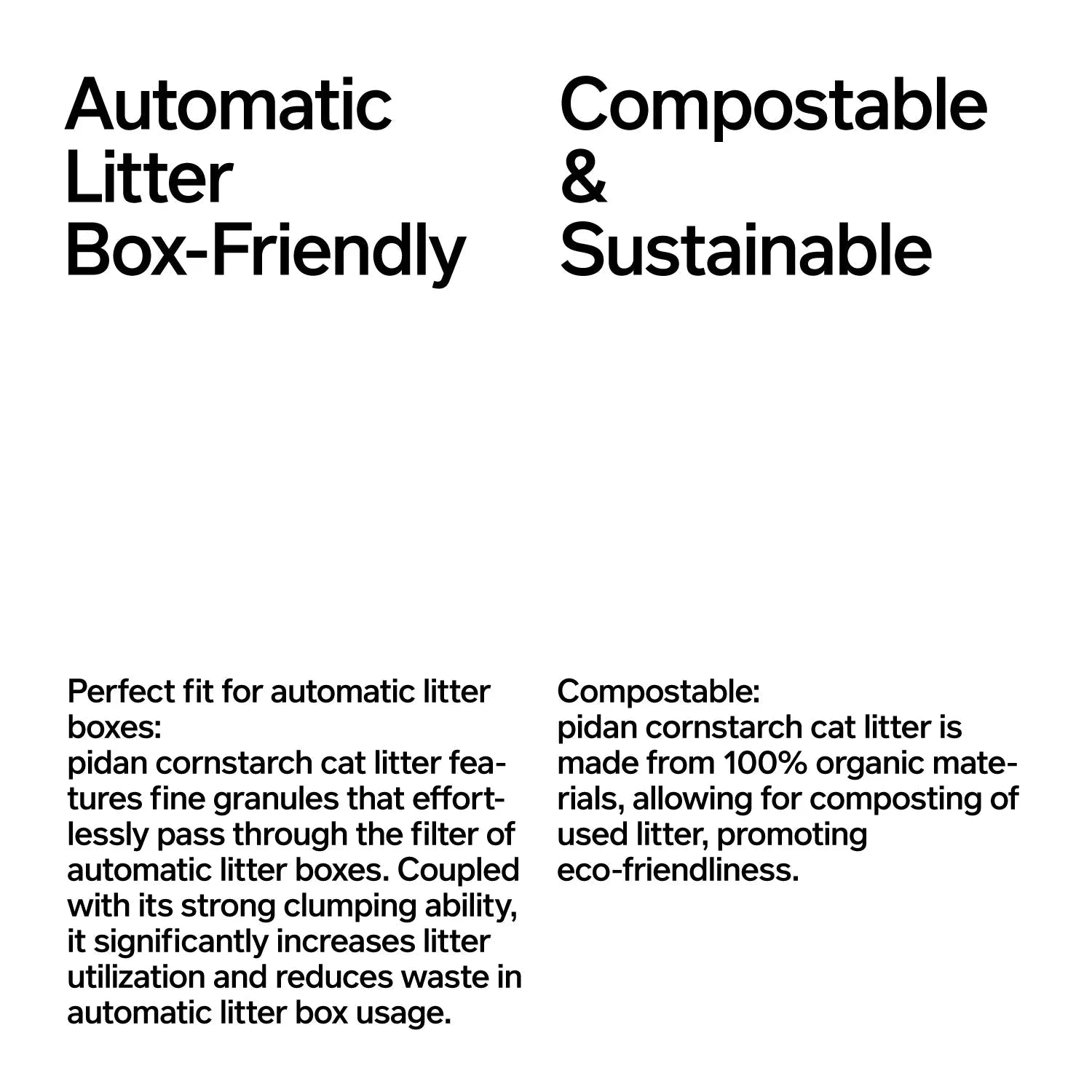 Pidan Cat Litter White-Jade (Corn Starch) Cat Litter, Non Flushable by Pidan