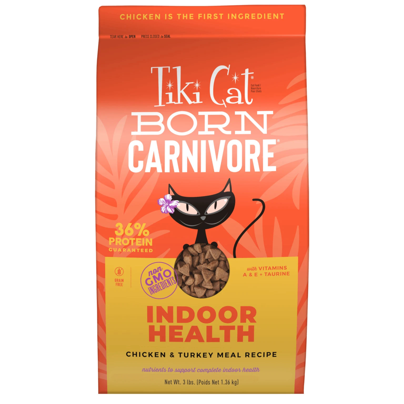 Tiki Cat® Born Carnivore® Indoor Health: Chicken & Turkey Meal Recipe by Tiki Cat