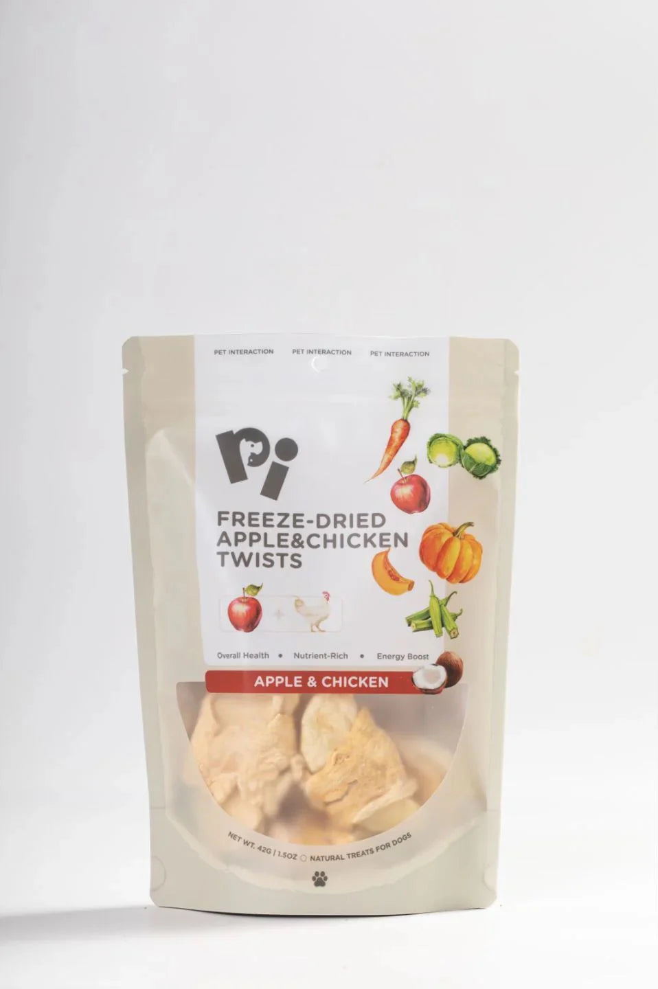 PI Pet Food Freeze-Dried Apples & Chicken Twists 42g