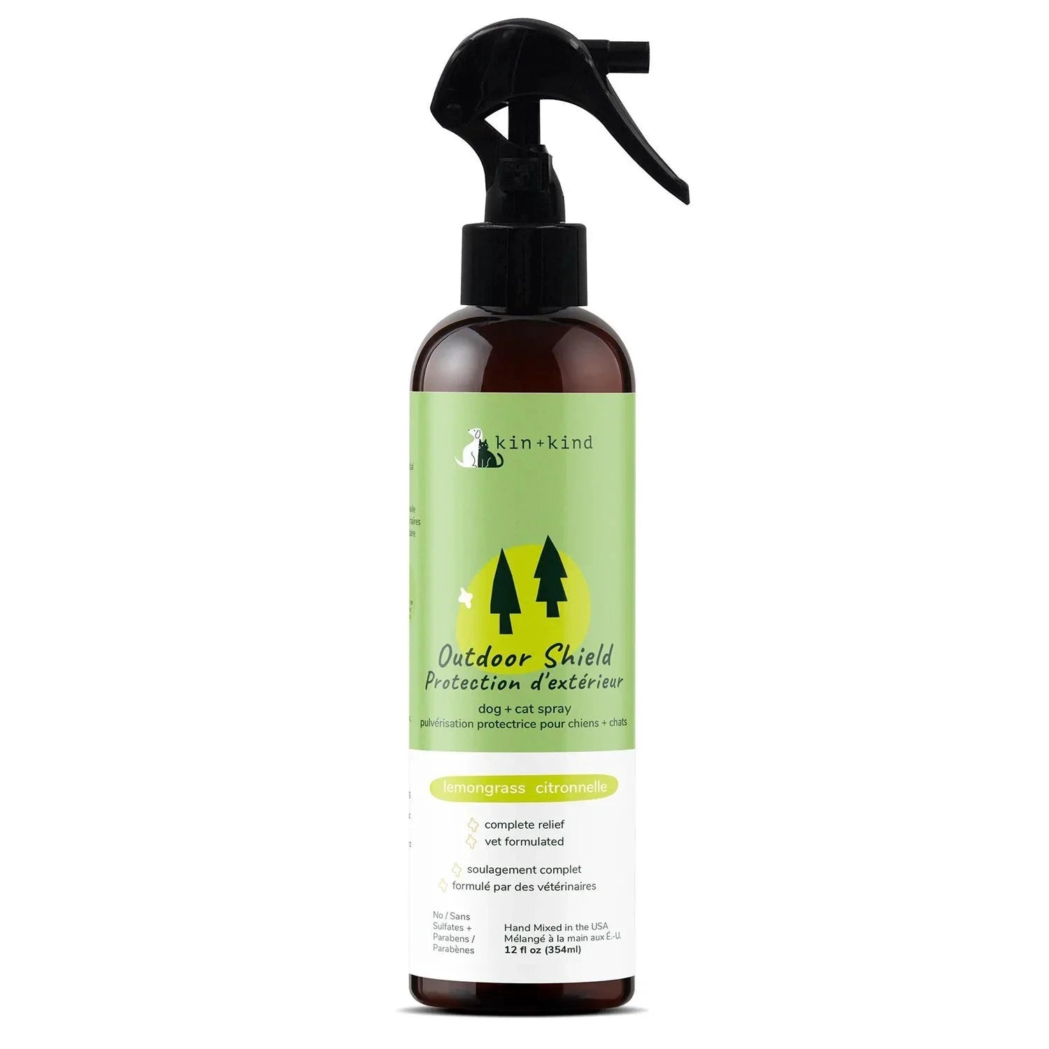 Kin + Kind Outdoor Shield Spray(cat safe) - Lemongrass 12oz by Kin+Kind