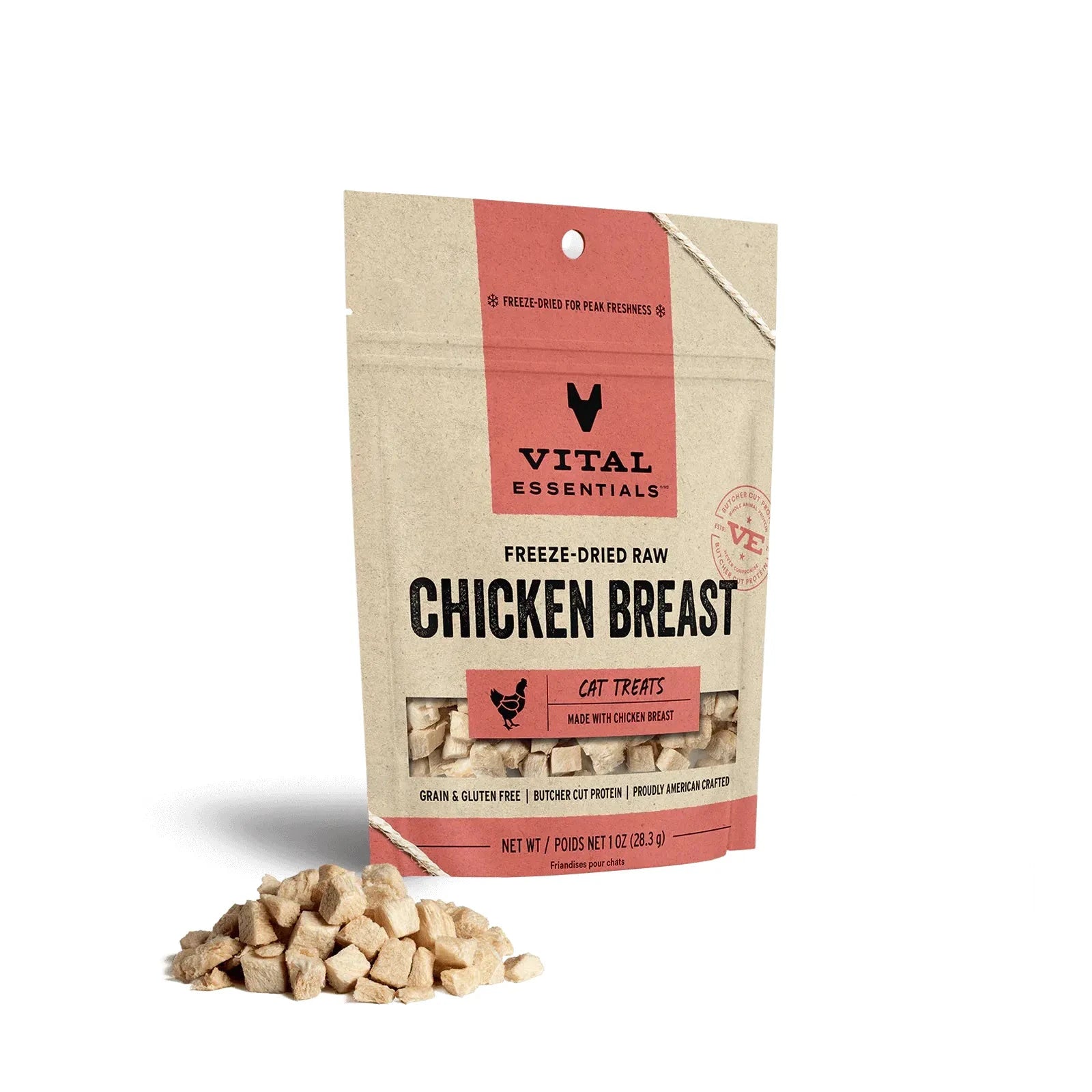 Vital Essentials® Freeze Dried Chicken Breast Cat Treats 1 oz by Vital Essential