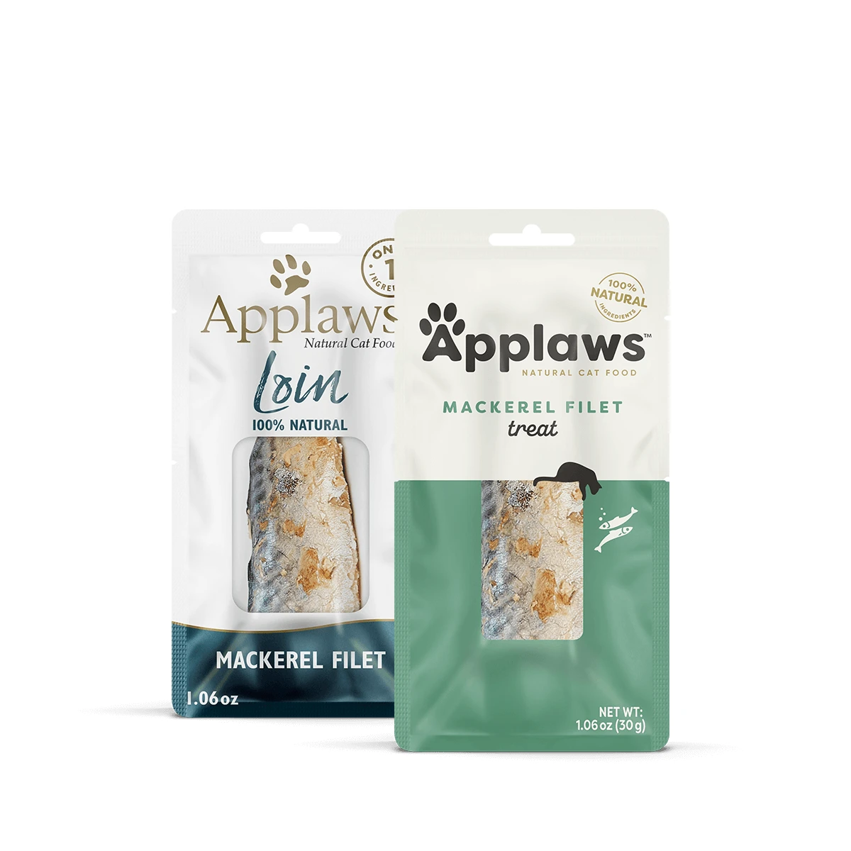 APPLAWS Gâterie naturelle pour chat – Longe de maquereau 30 g
