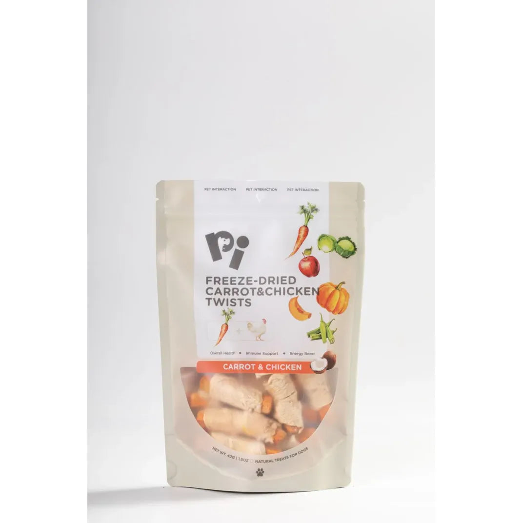 PI Pet Food Freeze Dried Carrots & Chicken Twists 42g
