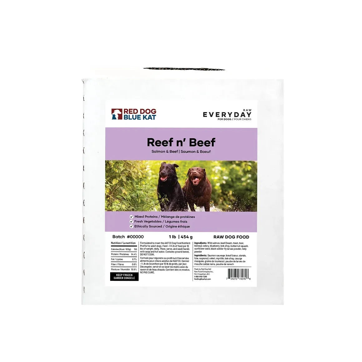 RDBK - Everyday Raw - Beef & Salmon Blend (Reef n' Beef) by RED DOG BLUE KAT