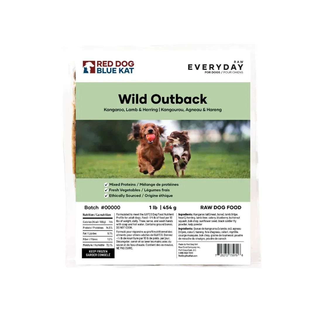 RDBK - Everyday Raw - Kangaroo, Lamb & Herring (Wild Outback) by RED DOG BLUE KAT