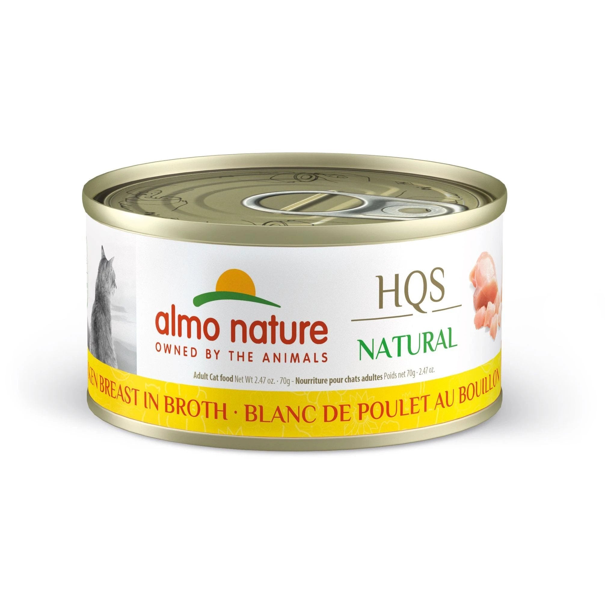 Almo Nature HQS Natural Cat Food - Chicken Breast In Broth Cat Can by Almo Nature