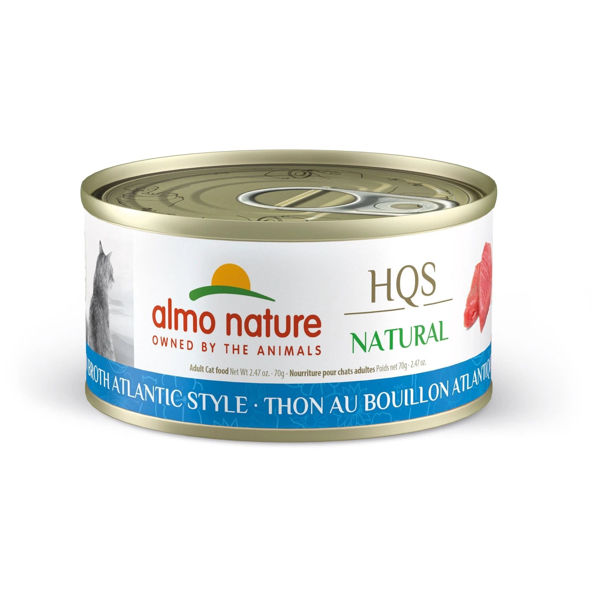 Almo Nature HQS Natural Cat Food - Atlantic Tuna In Broth Cat Can by Almo Nature