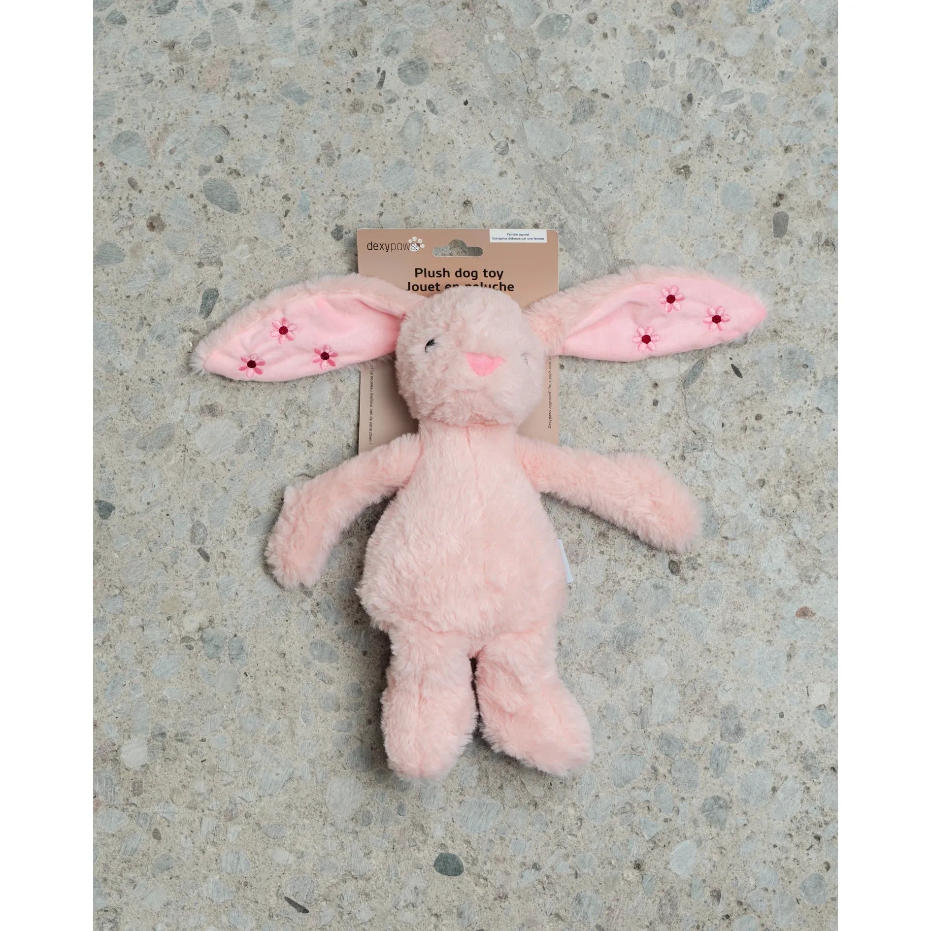 Dexypaws Plush Dog Toy - Blush Bunny