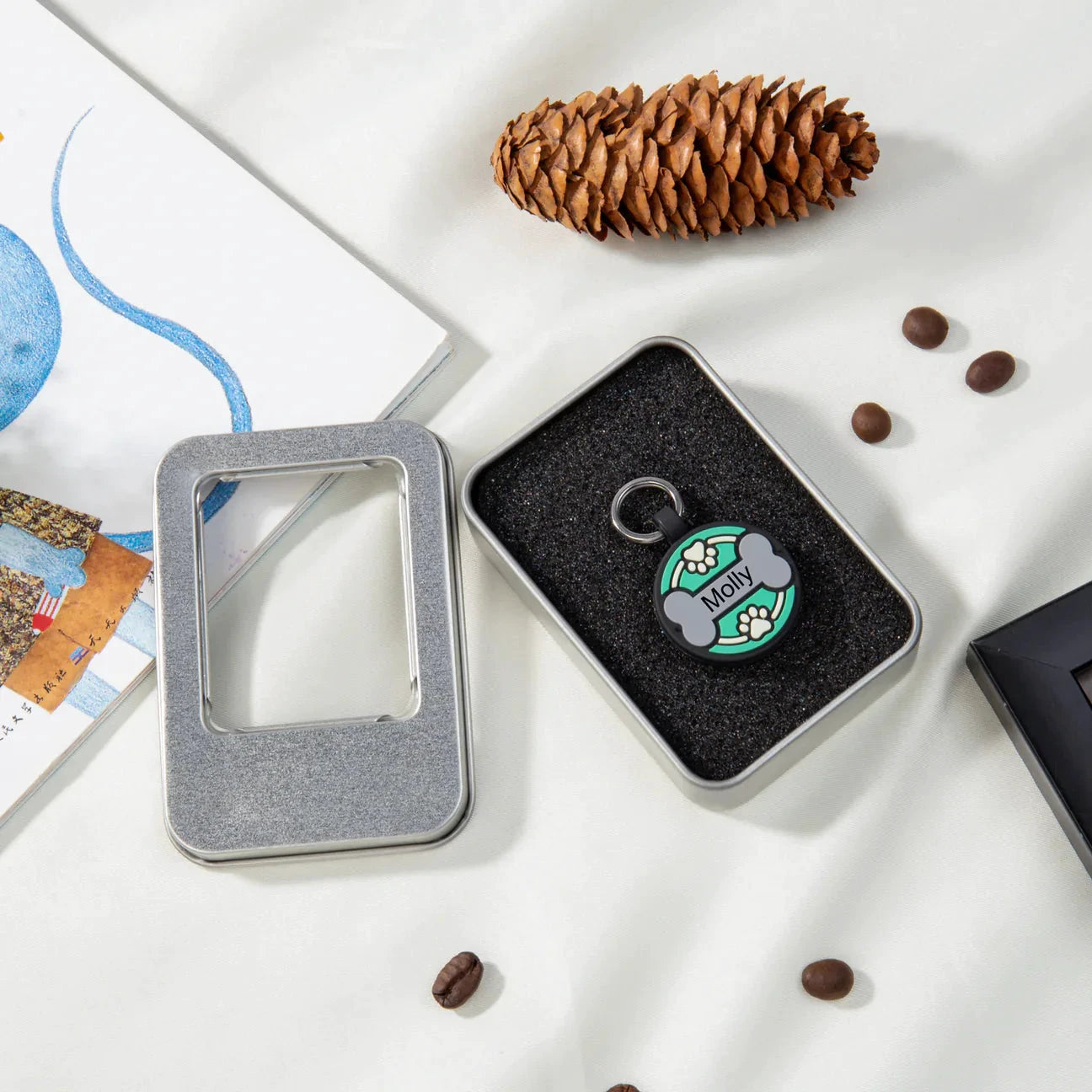 Petgent Personalized Rubber Round Bone Tag by Petgent