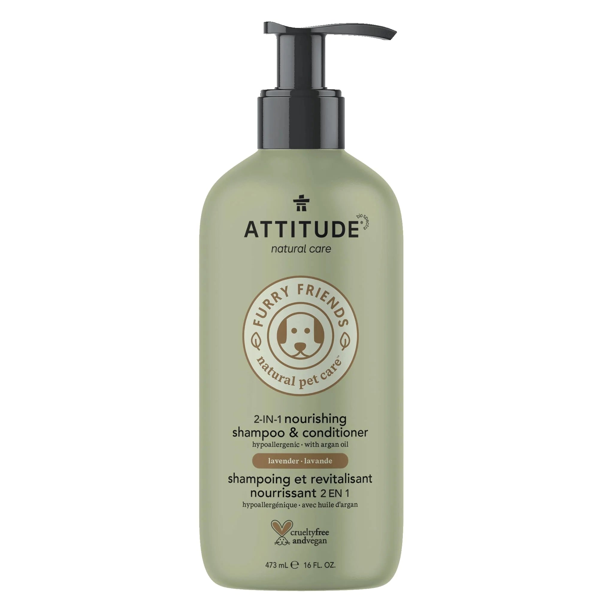 Attitude Natural Care 2-in-1 Nourishing Shampoo & Conditioner, Lavender 473ml