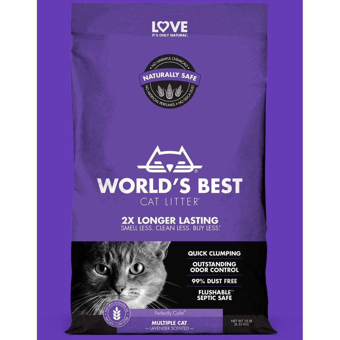 World's Best Cat Litter Lavender Scented Multi-Cat Litter 14LB