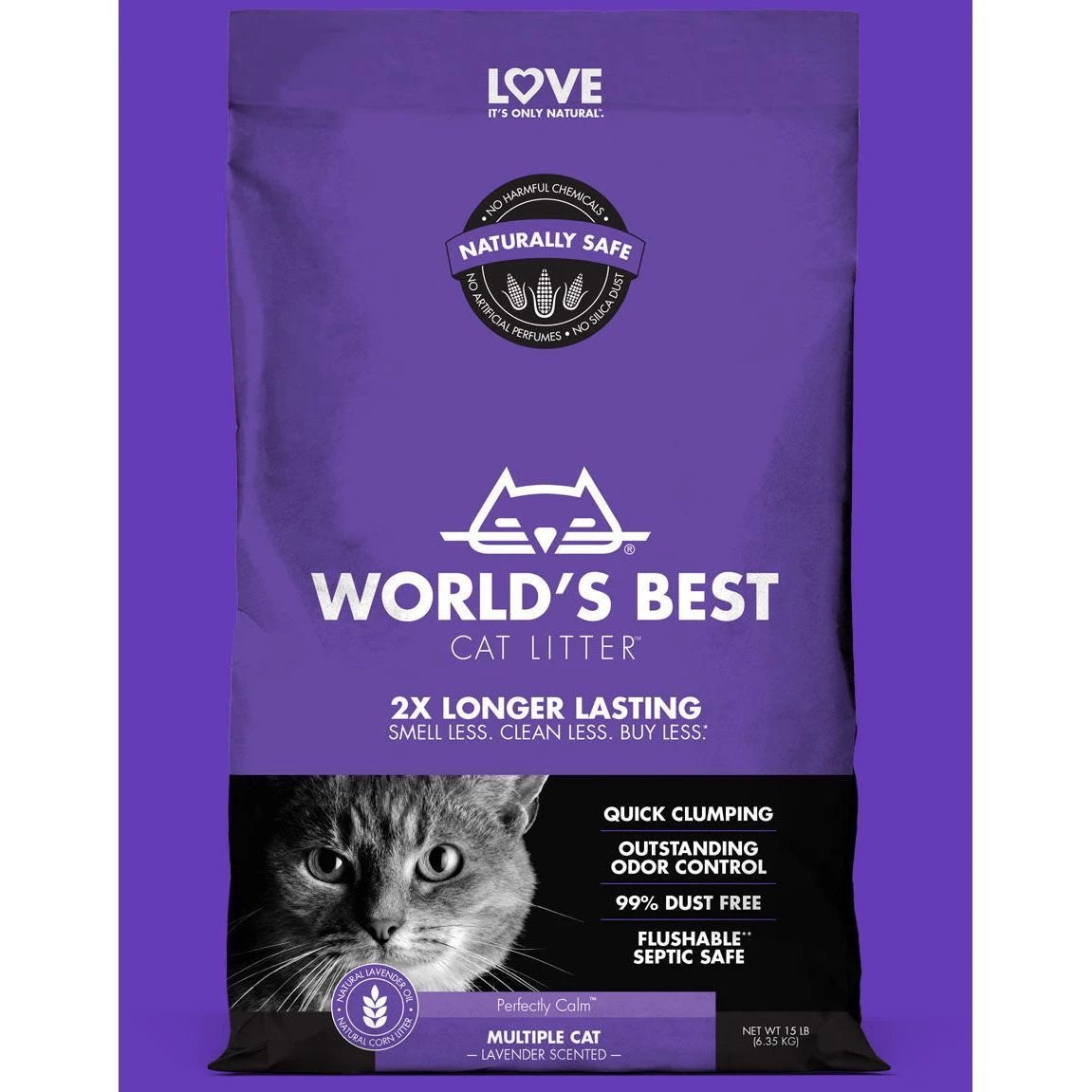World's Best Cat Litter Lavender Scented Multi-Cat Litter 14LB by World's Best Cat Litter