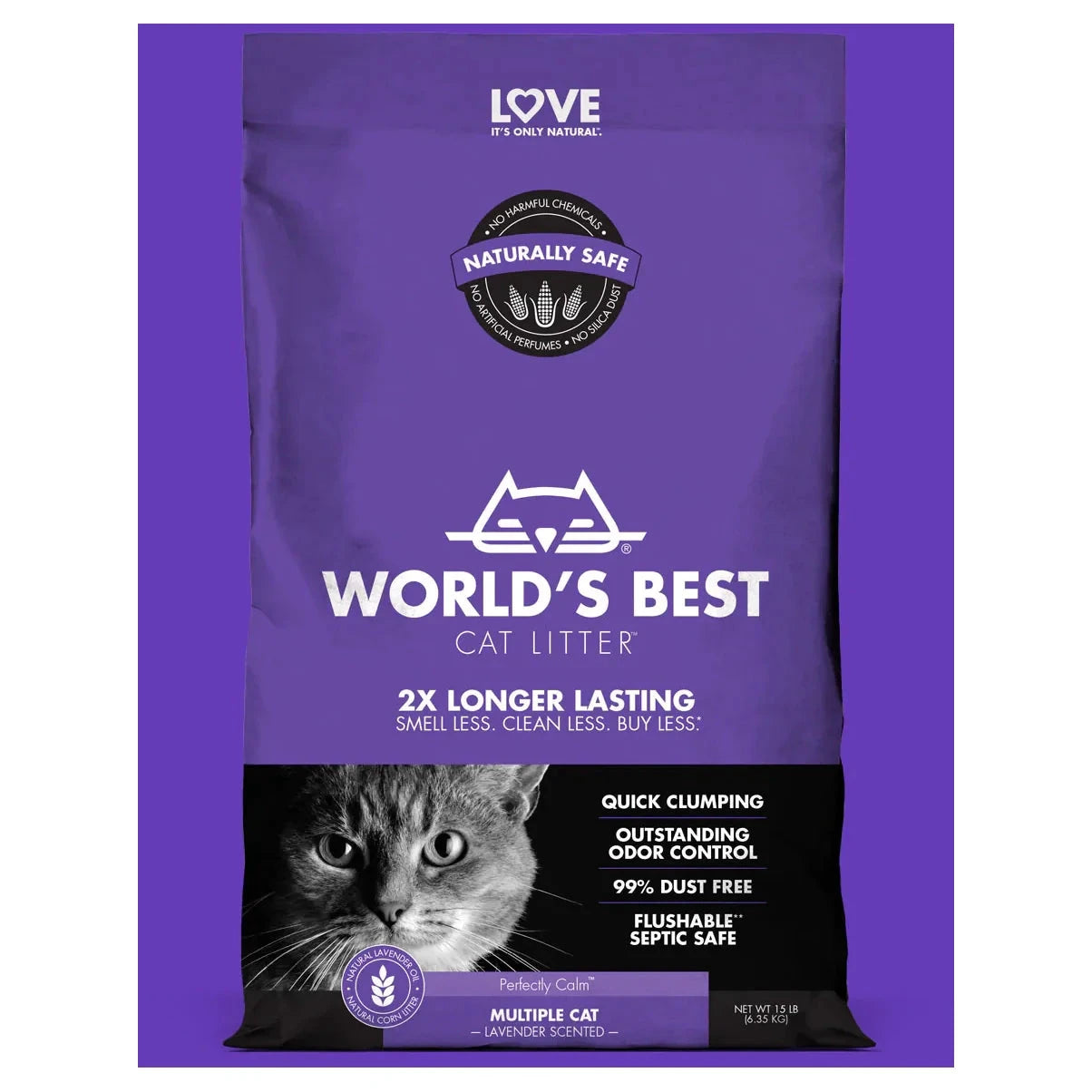 World's Best Cat Litter Lavender Scented Multi-Cat Litter 14LB by World's Best Cat Litter