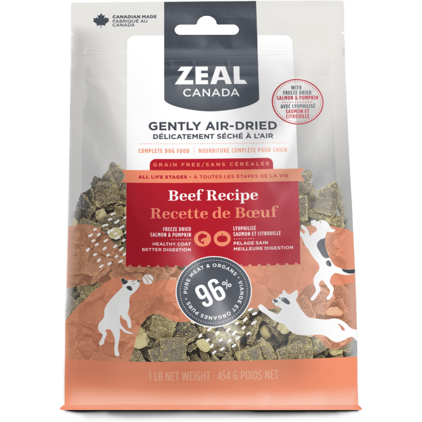 Bœuf séché à l'air doux Zeal pour chiens