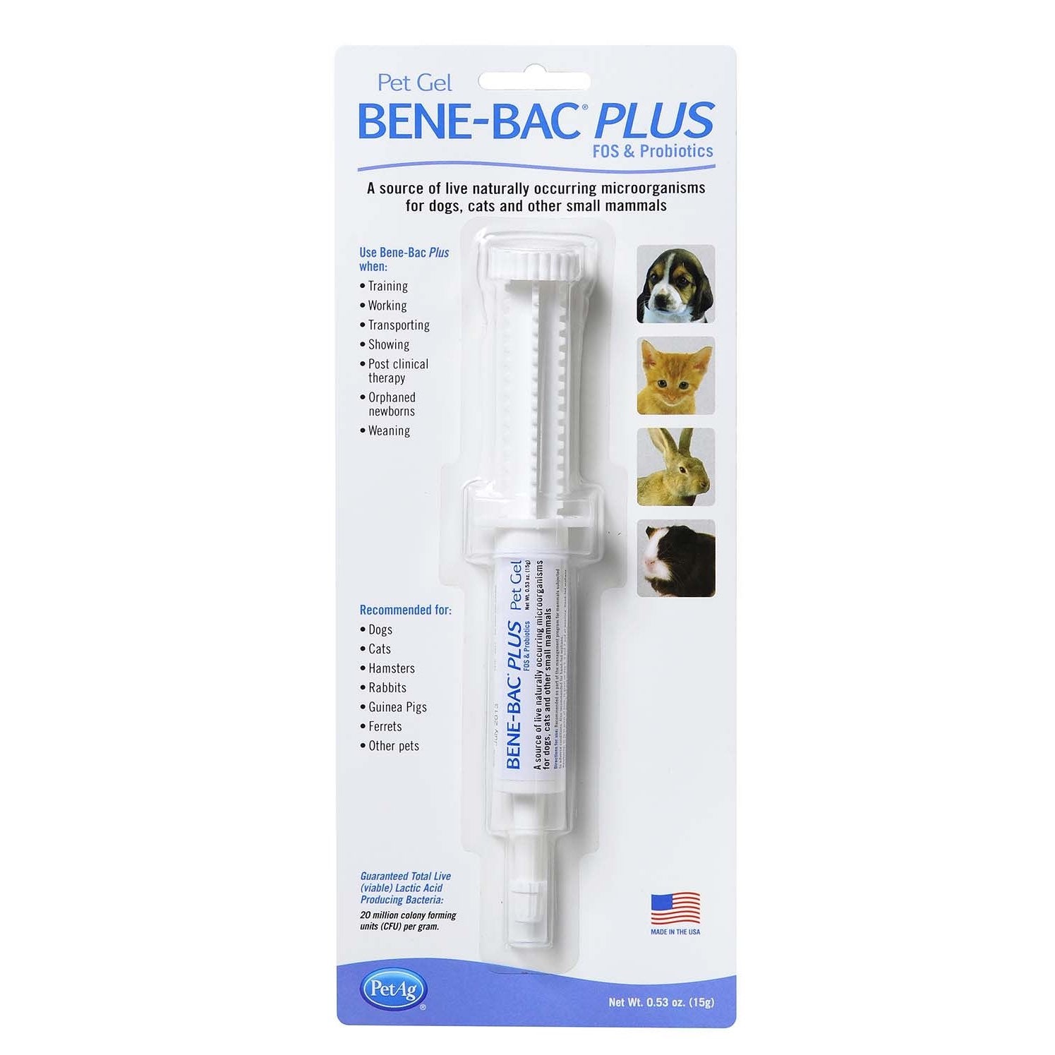 Gel pour animaux Bene-Bac Plus FOS et probiotiques