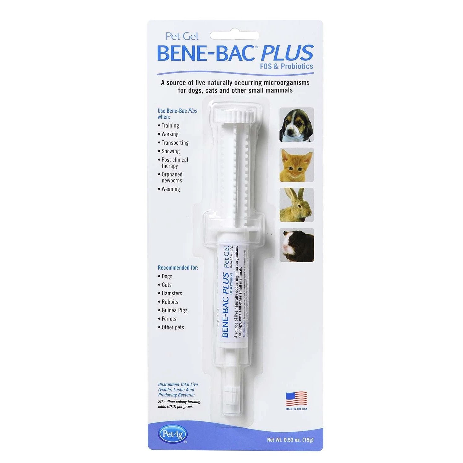 Gel pour animaux Bene-Bac Plus FOS et probiotiques