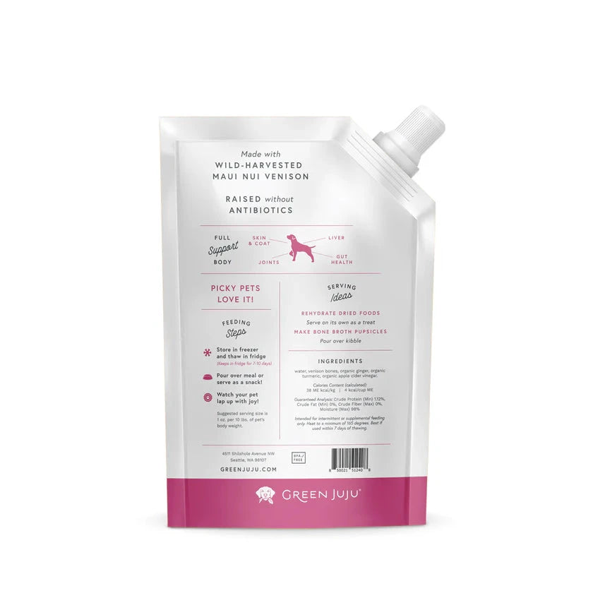 Green Juju Venison Bone Broth (Frozen) for Dogs and Cats by Green Juju