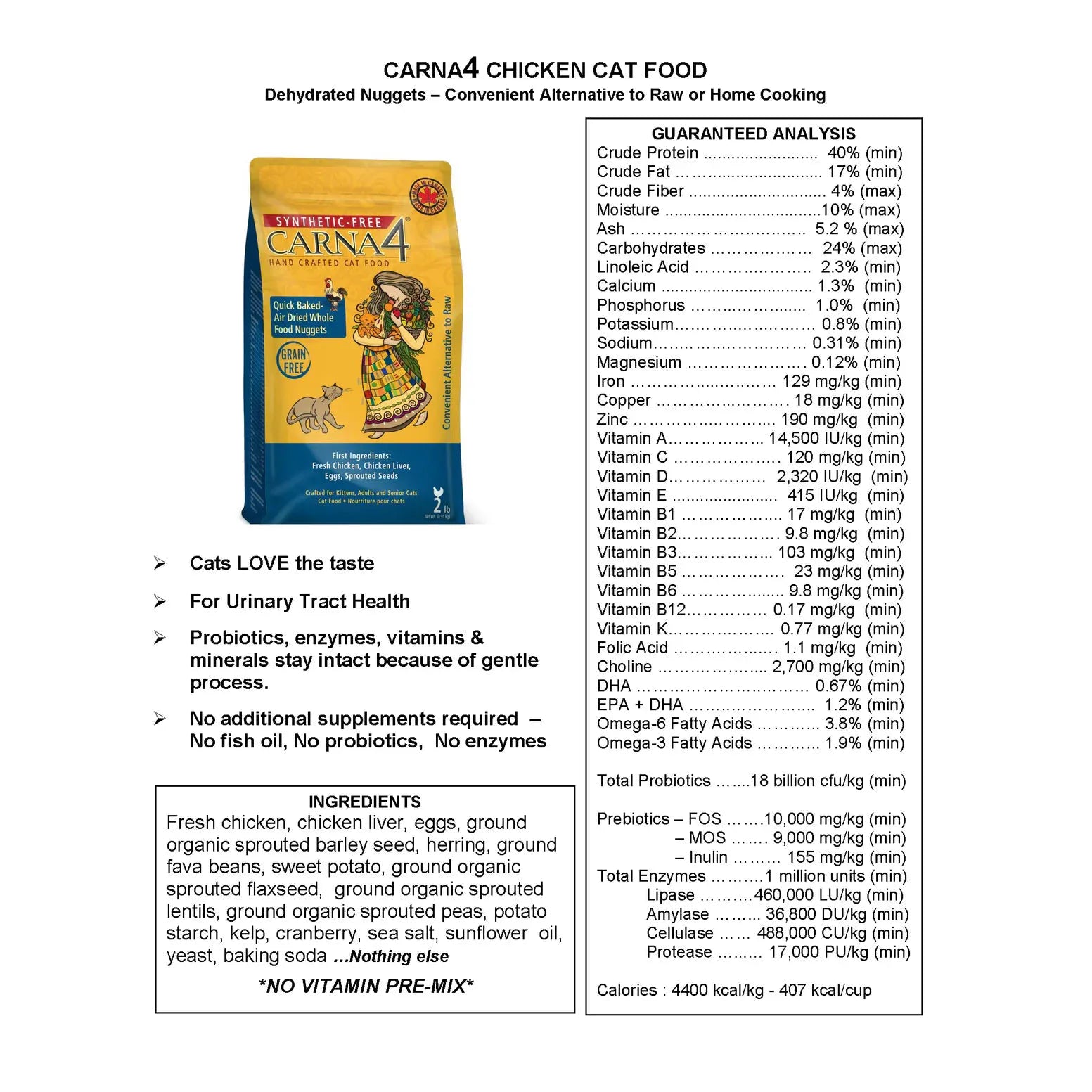 Carna4 - Nourriture pour chats artisanale au poulet