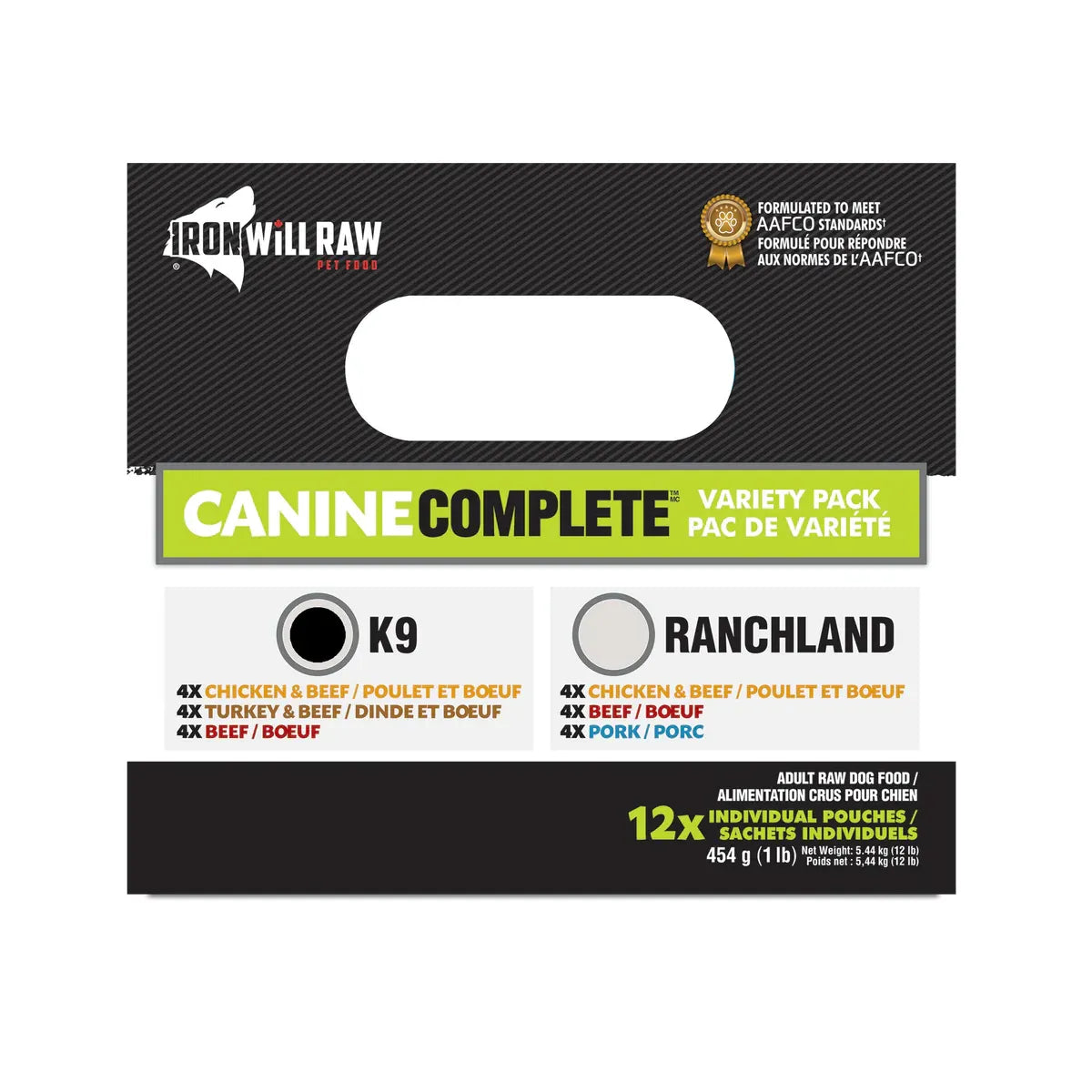 Iron Will - Raw Canine Complete™ K9 Variety Pack - 12 LB