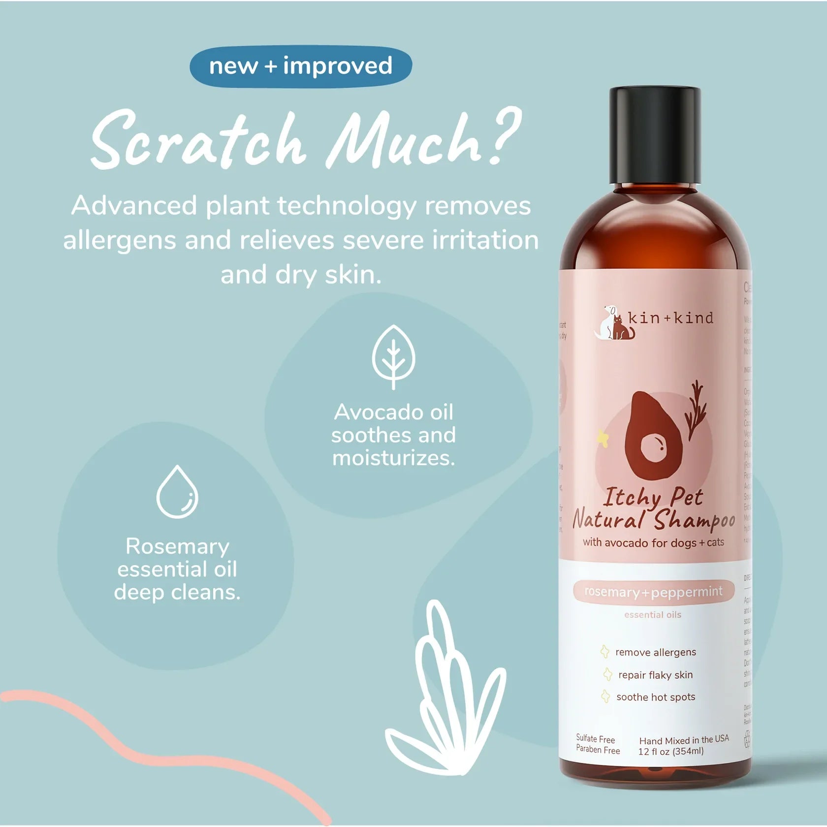 Kin + Kind Itchy Pet Shampoo (Rosemary+Peppermint)