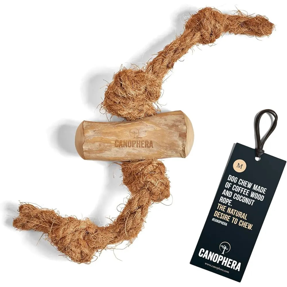 Canophera Natural Desire To Chew Bâtonnet à mâcher pour chien en bois de caféier et coque de noix de coco naturelle