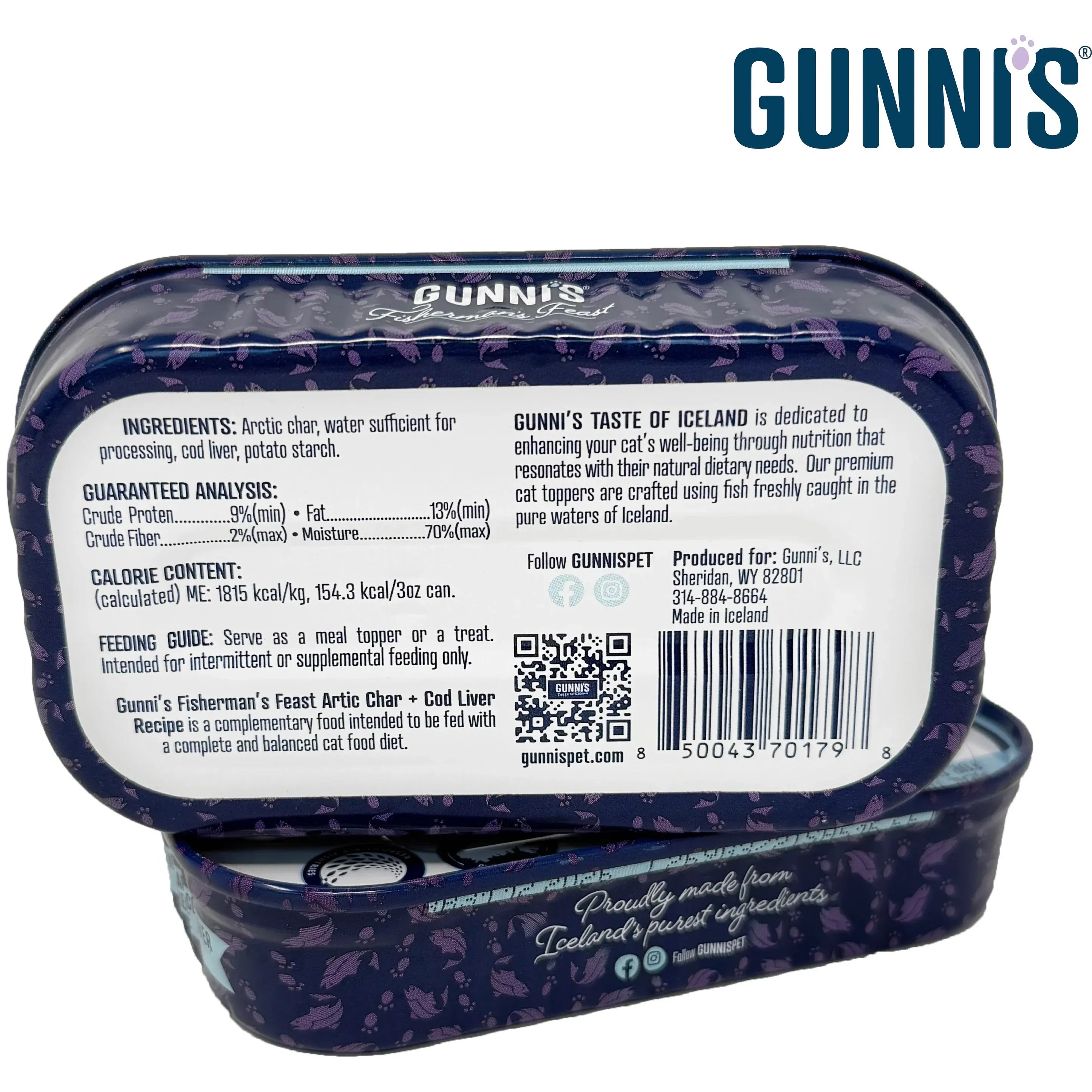 Gunni's Arctic Char & Cod Liver Recipe Food Toppers For Cats